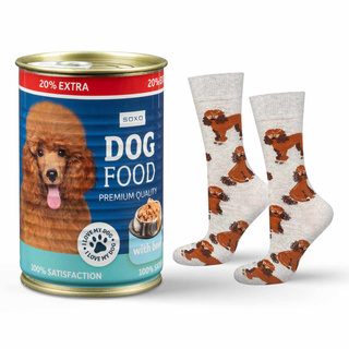 Chaussettes caniches SOXO pour hommes en boîte