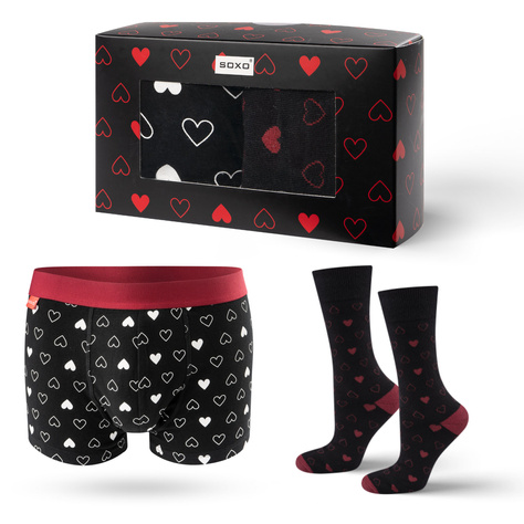 Ensemble Boxer et Chaussettes pour homme SOXO pour un cadeau pour lui en coton