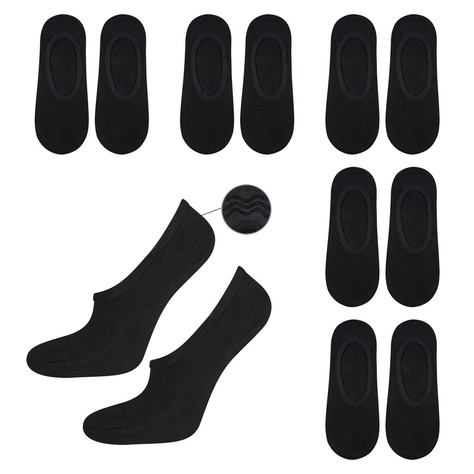 Lot de 6x chaussettes en coton siliconé noir pour hommes SOXO 