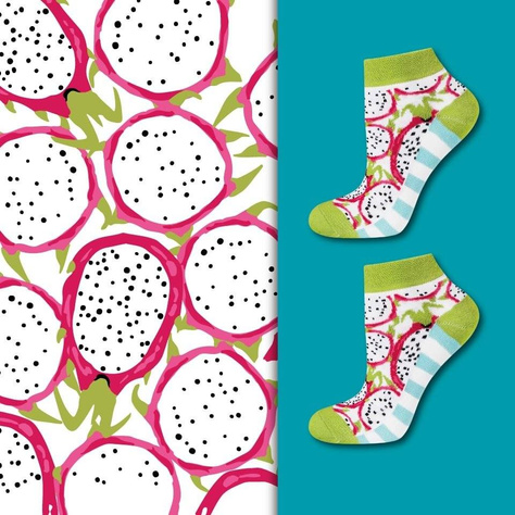 Chaussettes colorées SOXO pour femmes - fruit du dragon