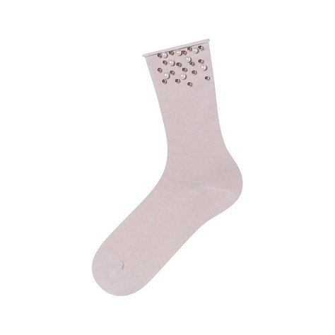 SOXO Chaussettes pour femmes avec 'Pearls' rose clair