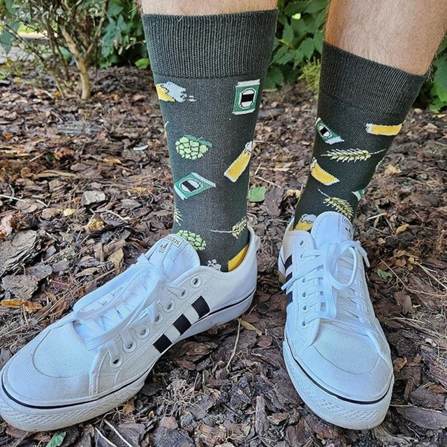 Chaussettes colorées pour hommes SOXO GOOD STUFF, bière brune amusante, fumées en canette