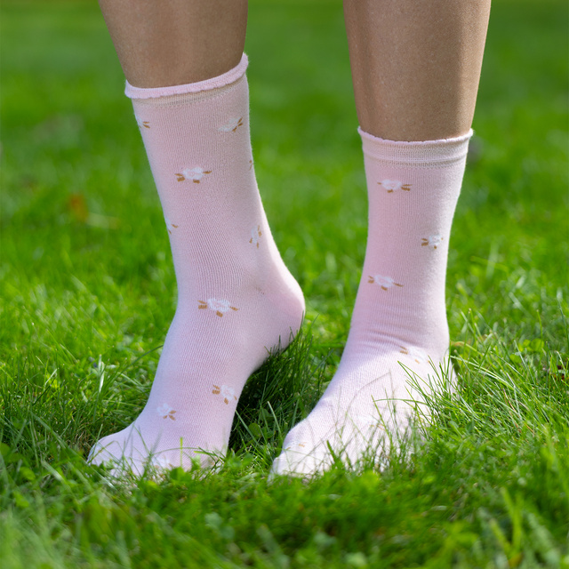 Chaussettes en Bambou à Motif Fleuri