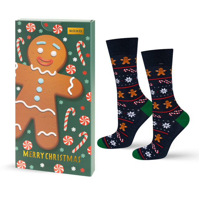 Chaussettes Bonhomme Pain d’Épices en Carte-Cadeau
