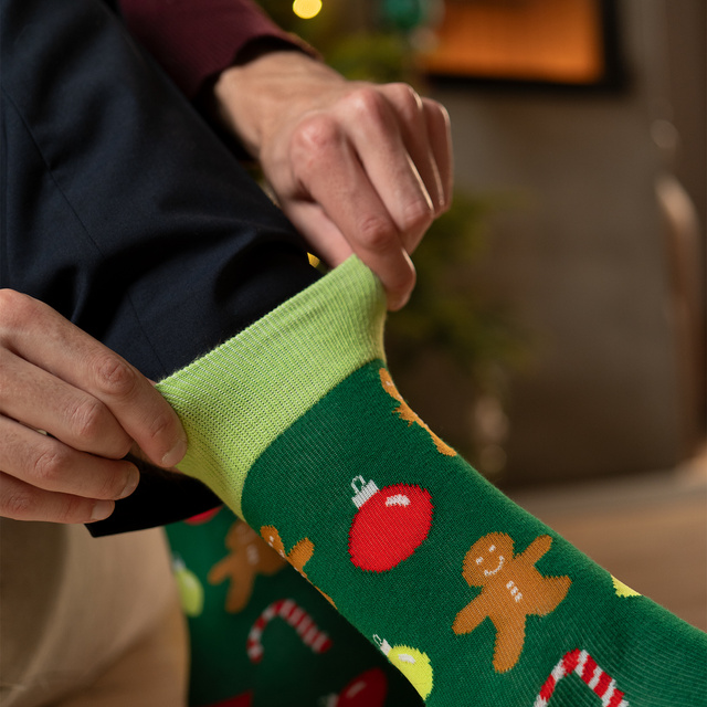 Lot de 2 chaussettes de Noël colorées pour hommes SOXO GOOD STUFF