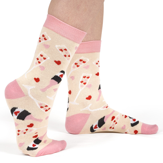 Chaussettes pour femmes SOXO GOOD STUFF drôles de Sparkling Wine dans une bouteille cadeau
