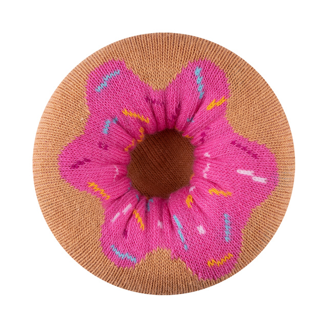 Lot de 2 paires de chaussettes Soxo Donut pour femme dans une boîte | Parfait pour un cadeau | Drôle et joyeux | rose