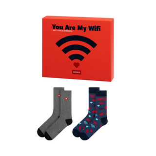 Chaussettes colorées pour hommes SOXO Wi-fi - 2 paires