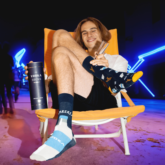 Lot de 3 chaussettes colorées pour hommes SOXO GOOD STUFF Vodka