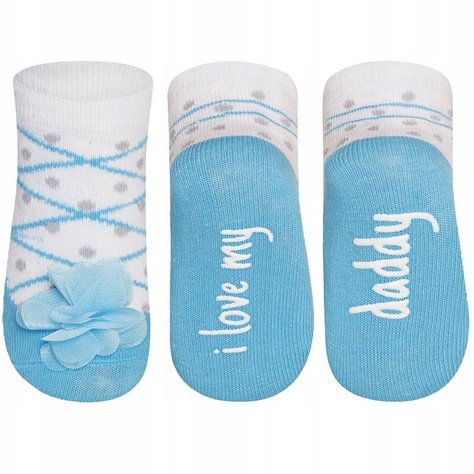 Chaussettes de ballerine bleues SOXO baby avec inscription  