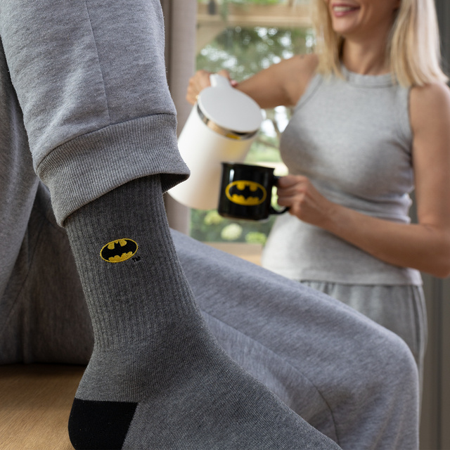 Set Batman mug chaussettes et porte-clés