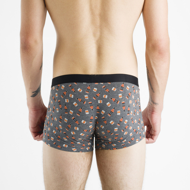 Boxer homme Whisky en bouteille SOXO | Idée cadeau | Fête des garçons | Culotte en coton