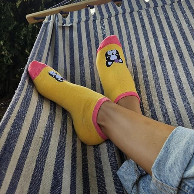 Lot de 5x chiens de pieds colorés pour dames SOXO