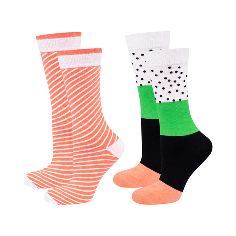 Lot de 2 chaussettes colorées pour femmes femme SOXO sushi 