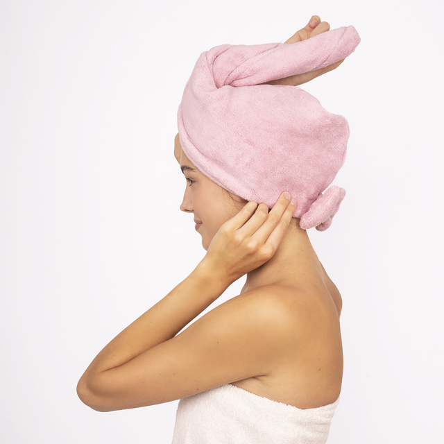 MOMO WAY Turban de bain rose | serviette