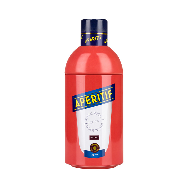 Chaussettes pour femmes SOXO GOOD STUFF drôles de Aperitif dans une bouteille cadeau