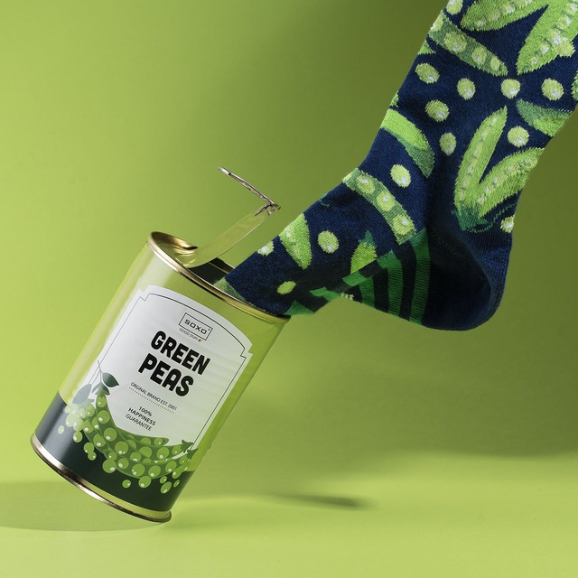 Chaussettes drôles SOXO GOOD STUFF - pois en boîte