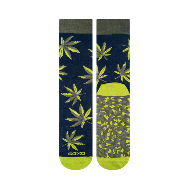 Chaussettes colorées pour hommes SOXO GOOD STUFF marijuana