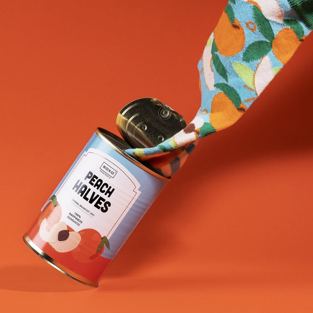 Chaussettes drôles SOXO GOOD STUFF pour femmes dans une boîte en cadeau