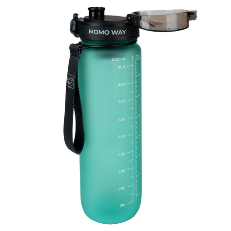 MOMO WAY Bouteille d'eau verte | durable et pratique | BPA free | Tritan