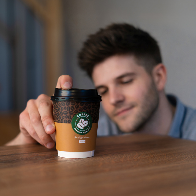 Chaussettes pour hommes Soxo café dans une tasse
