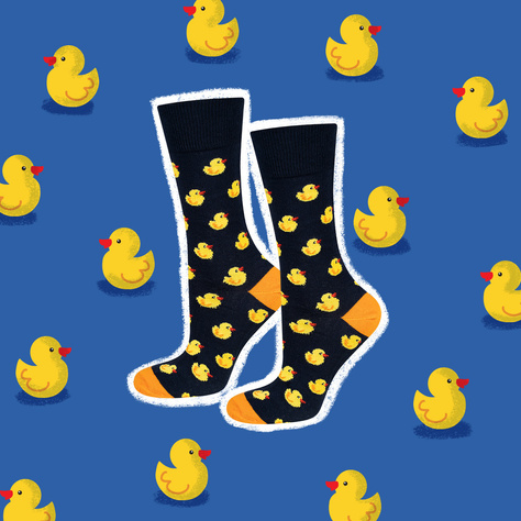 SOXO GOOD STUFF - Chaussettes colorées pour hommes - Canards rigolos  