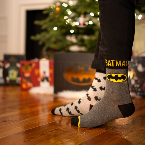 Calendrier de l'Avent Batman Lot de 12 chaussettes SOXO pour homme