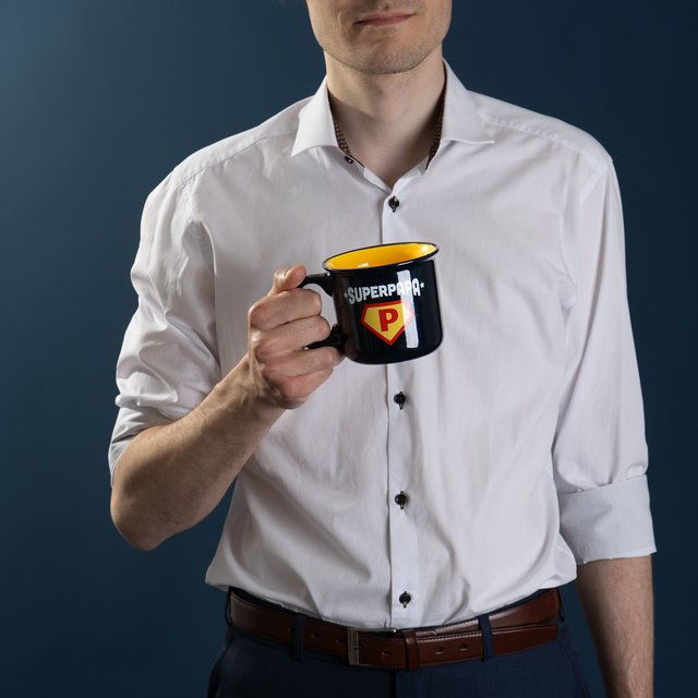 Ensemble de chaussettes Super Papa pour homme dans une tasse avec un porte-clés