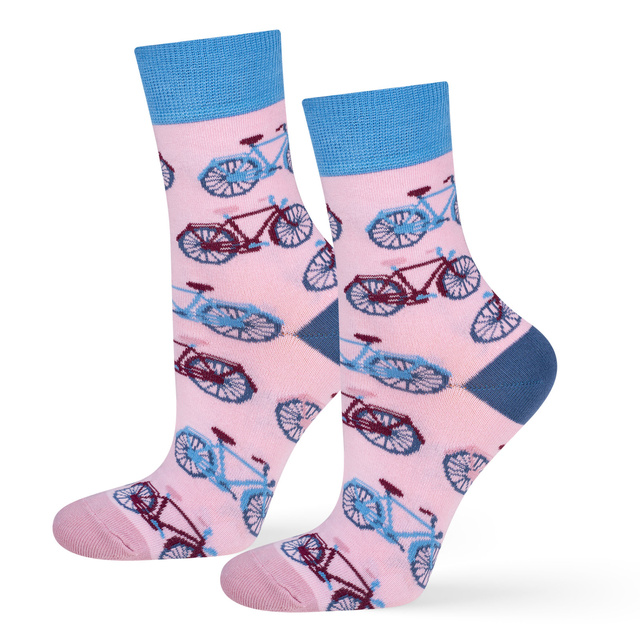 Chaussettes colorées pour femmes SOXO GOOD STUFF, vélo en coton