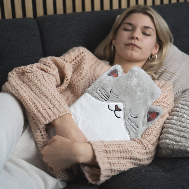Soxo cat thermo warmer in peluche cover | idée cadeau 