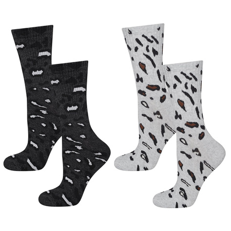 Chaussettes SOXO pour femmes avec panthère noire - pack de 2