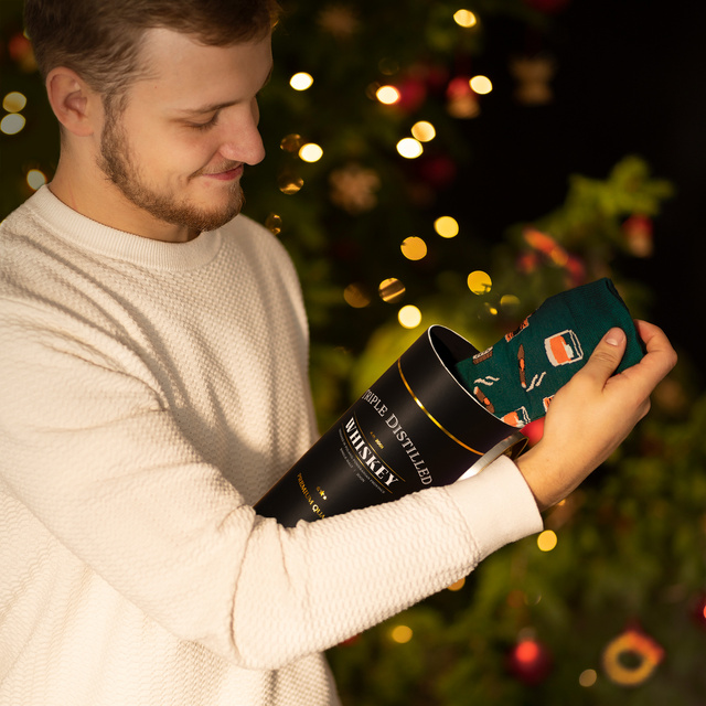 Lot de 3 chaussettes colorées pour hommes SOXO GOOD STUFF Whisky 