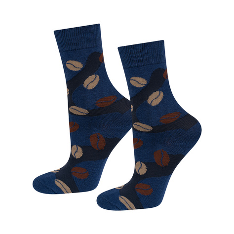 Lot de 2x chaussettes Soxo pour hommes avec café en boîte