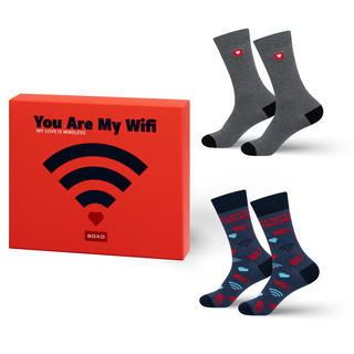 Chaussettes colorées pour hommes SOXO Wi-fi - 2 paires