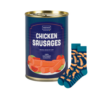 Chaussettes homme colorées SOXO GOOD STUFF, saucisses en conserve