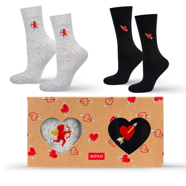 Chaussettes de la Saint-Valentin Soxo pour hommes en paquet - 2 paires