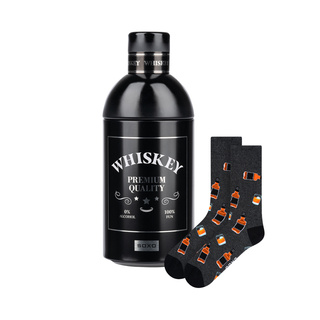 Chaussettes homme colorées SOXO GOOD STUFF | Whisky en bouteille | cadeau pour lui
