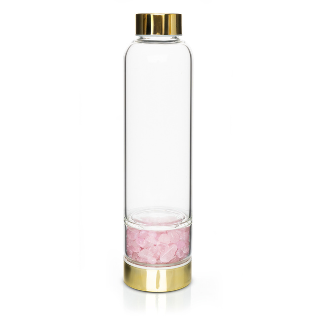 Bouteille d'eau en quartz rose 450mL 