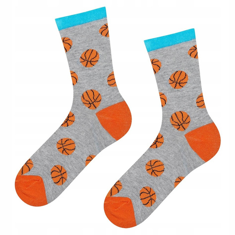 Chaussettes de basket-ball SOXO GOOD STUFF grises pour enfants 