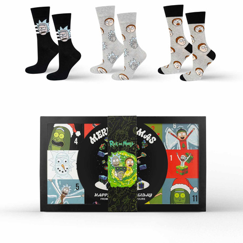 Calendrier de l'Avent Rick and Morty Lot de 6x chaussettes SOXO Hommes