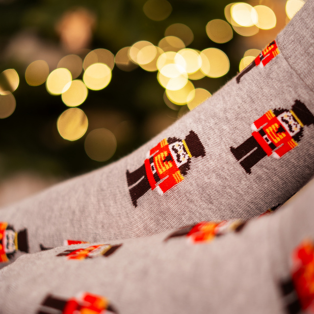 Set 4x chaussettes colorées pour hommes SOXO GOOD STUFF joyeux Noël cadeau chaussettes en coton