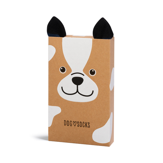 Chaussettes pour femmes | SOXO pour hommes | Chien dans une boîte | idée cadeau idéale | Unisexe