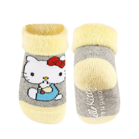 SOXO Hello Kitty chaussettes bébé jaunes avec ABS