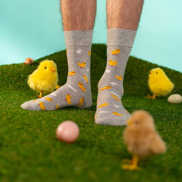 Pieds gaufrés colorés pour hommes SOXO - 3 paires
