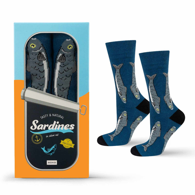 SOXO chaussettes hommes sardines en paquet