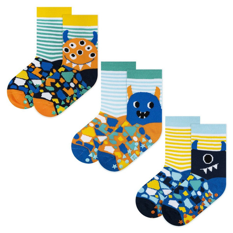 Lot de 3x chaussettes colorées SOXO pour enfants monstres