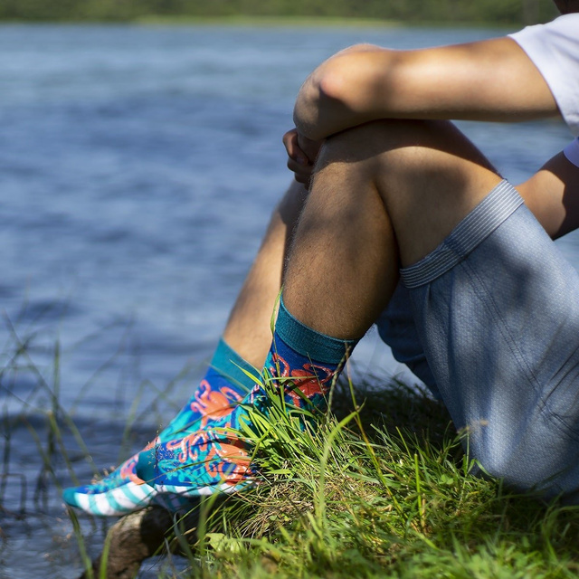 Lot de 4 chaussettes homme SOXO GOOD STUFF dans une boîte à pizza