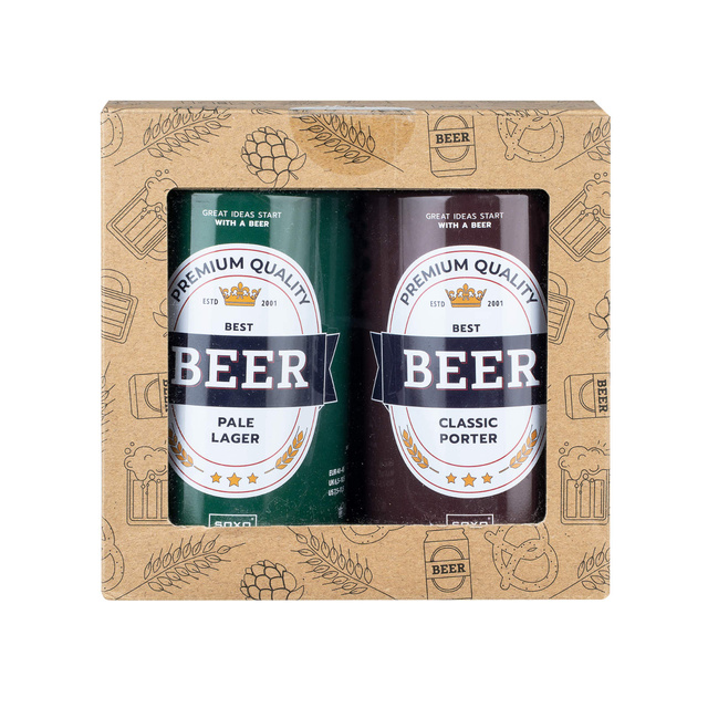 Lot de 2 chaussettes colorées pour hommes SOXO GOOD STUFF bière drôle dans une canette pour un cadeau