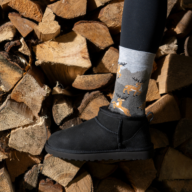 Chaussettes homme et femme Soxo avec motif de cerf - 3 paires
