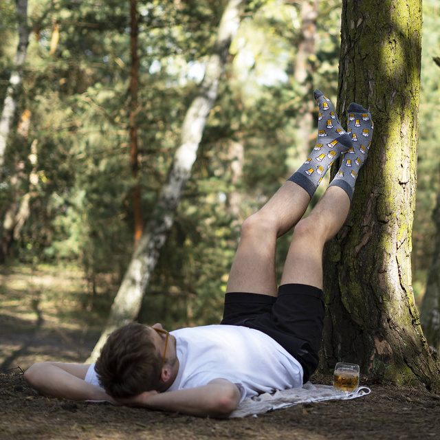 Lot de 4x chaussettes en coton SOXO GOOD STUFF pour hommes, à offrir en cadeau 